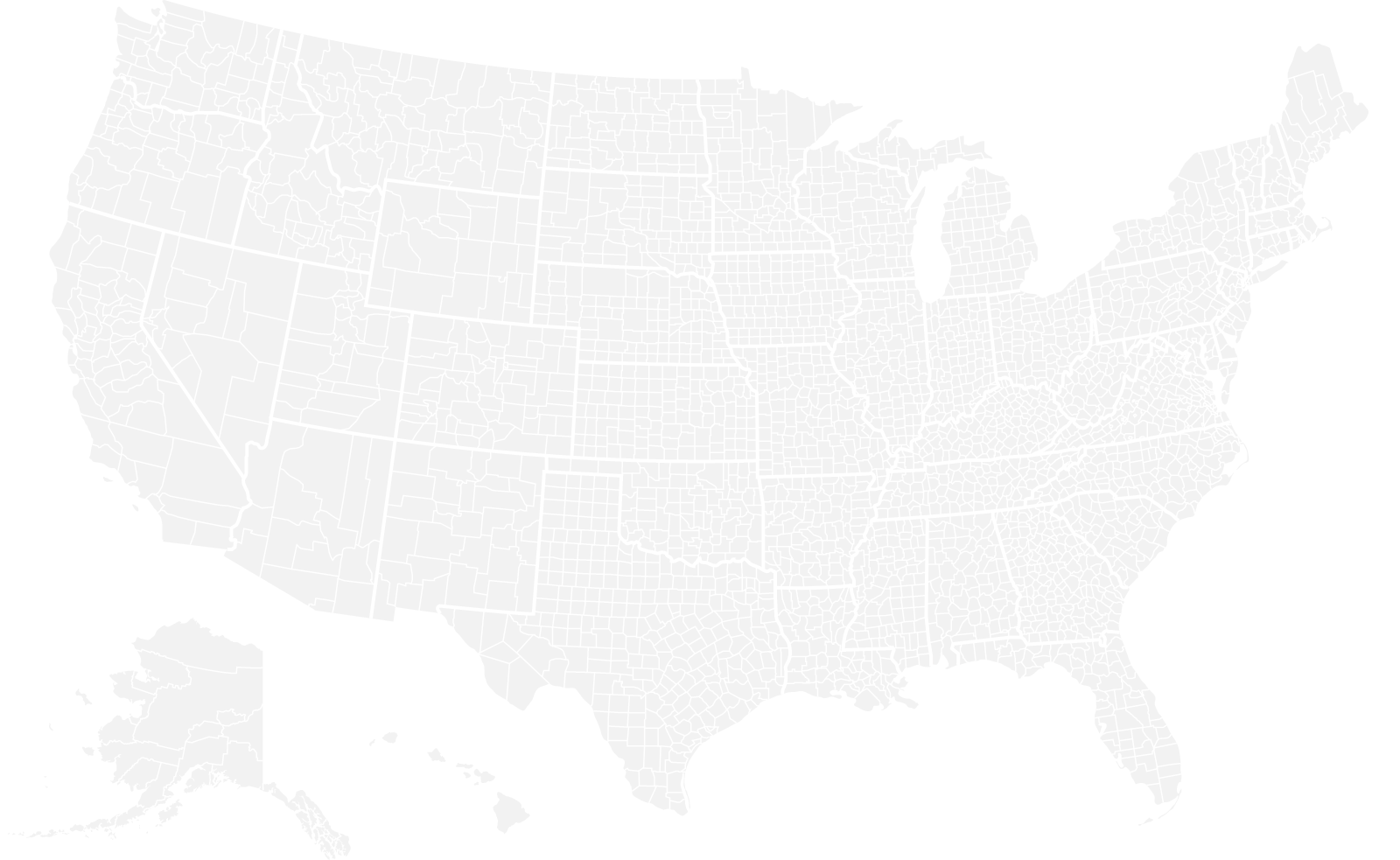 Illustrative U.S. county map showing trial site opportunities